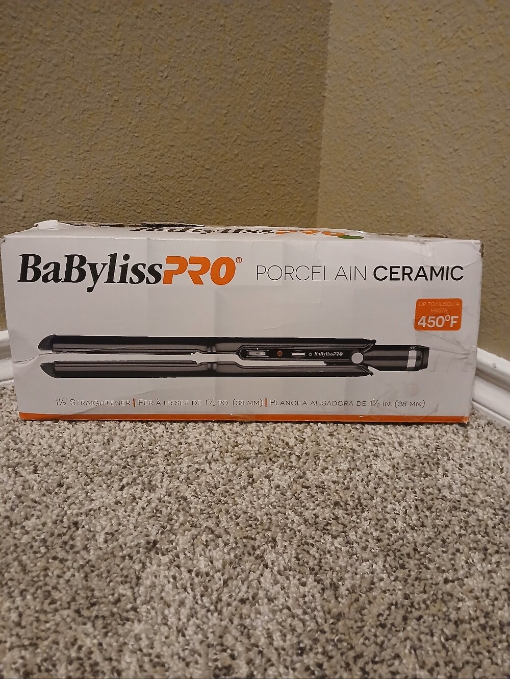 🖤BaBylissPRO Black Porcelain Ceramic Hair Straightener - 1½"